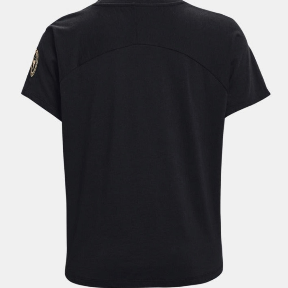 Under Armour UA Women's Project Rock Veterans Day T Shirt. Black. Size: Large - Picture 6 of 7